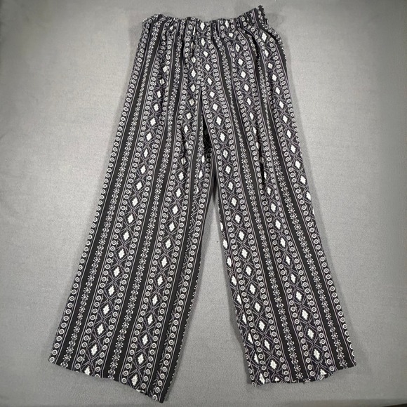 Ashley Stewart Pants - Ashley Stewart Black White Geometric Tribal Wide Leg Palazzo Pants Plus 14/16